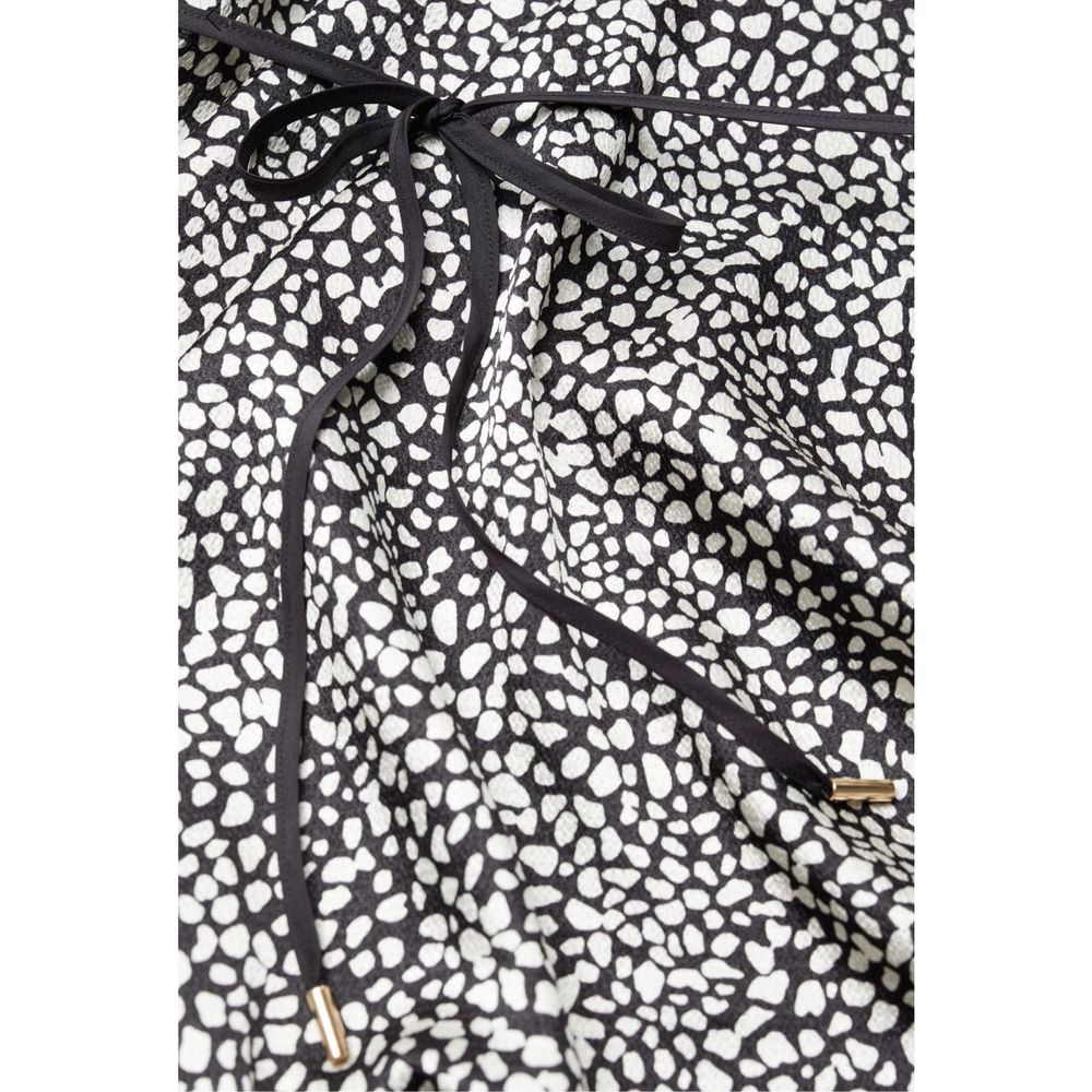 Mango Belt Printed Dress Black/Ecru Size 10 XL - Picture 6 of 8